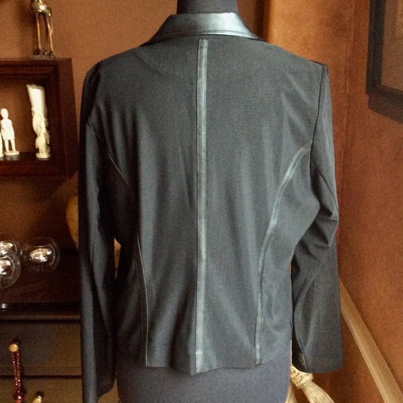 Adore Faux Leather and Sheer Jacket - Picture 4 of 5